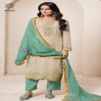 Vinay Kuleesh Sarla Wholesale Embroidered Organza Straight Suits