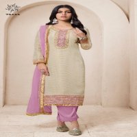 Vinay Kuleesh Sarla Wholesale Embroidered Organza Straight Suits