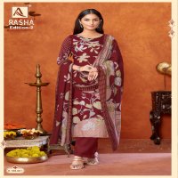 rasha vol 2 by alok suits viscose pashmina designer print 3pcs dress