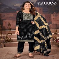 Sangeet mahira vol 2 fullstitch plus size gold print heavy rayon 3pcs dress collection