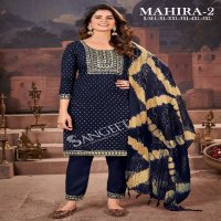 Sangeet mahira vol 2 fullstitch plus size gold print heavy rayon 3pcs dress collection