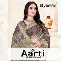 stylewell aarti digital print soft organza stylish saree