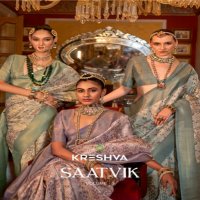 Kreshva Saatvik Vol-3 Wholesale Tusser Silk With Zari Border Sarees