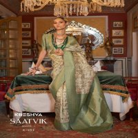 Kreshva Saatvik Vol-3 Wholesale Tusser Silk With Zari Border Sarees