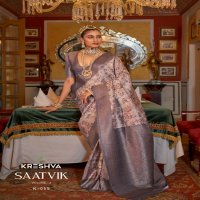 Kreshva Saatvik Vol-3 Wholesale Tusser Silk With Zari Border Sarees