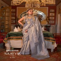 Kreshva Saatvik Vol-3 Wholesale Tusser Silk With Zari Border Sarees