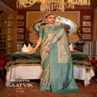 Kreshva Saatvik Vol-3 Wholesale Tusser Silk With Zari Border Sarees