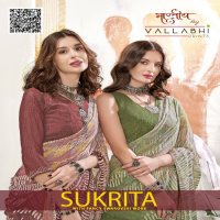 Vallabhi Sukrita Wholesale Fancy Swaroski Work Ethnic Sarees