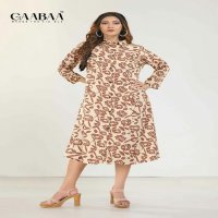 Gaabaa D.no 900 Wholesale Reyon Long A Line Kurtis