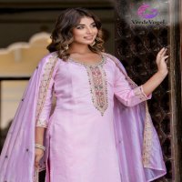 Vredevogel Venue Wholesale Roman Silk Kurti With Pant And Dupatta