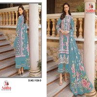 aasha designer 1126 embroidery work cotton pakistani 3pcs dress