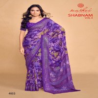 kashvi creation shabnam vol 4 dull moss foil print saree