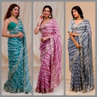 BT-1232 Wholesale Georgette Fabrics Indian Sarees