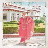 alok suits sky touch embroidery work cotton ladies suits online