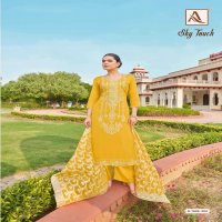 alok suits sky touch embroidery work cotton ladies suits online