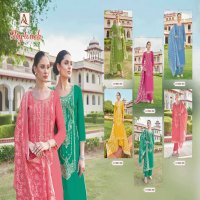 alok suits sky touch embroidery work cotton ladies suits online