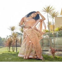 triveni phooljhadi vol 14 abstract printed organza saree online