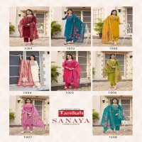 Taniksh Sanaya Vol-1 Wholesale Embroidery Work Top With Pant And Dupatta