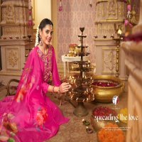 ANJU FAB SANGEET VOL 6 FULL STITCH DESIGNER BEAUTIFUL HANDWORK KURTI PANT DUPATTA