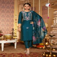 ANJU FAB SANGEET VOL 6 FULL STITCH DESIGNER BEAUTIFUL HANDWORK KURTI PANT DUPATTA