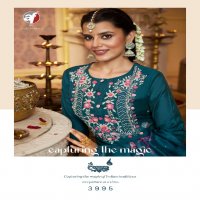 ANJU FAB SANGEET VOL 6 FULL STITCH DESIGNER BEAUTIFUL HANDWORK KURTI PANT DUPATTA