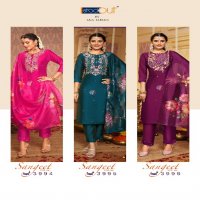 ANJU FAB SANGEET VOL 6 FULL STITCH DESIGNER BEAUTIFUL HANDWORK KURTI PANT DUPATTA