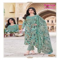 KAVYA PASHMINA VOL 11 COTTON LINING FANCY CASUAL WEAR READYMADE KURTI PANT WITH DUPATTA