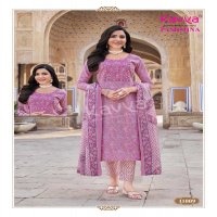 KAVYA PASHMINA VOL 11 COTTON LINING FANCY CASUAL WEAR READYMADE KURTI PANT WITH DUPATTA