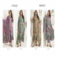 glossy Simar present ornet viscose pashmina digital print winter suits online