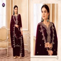 Kala Fashion Sachi Vol-1 Wholesale Velvet Fabrics Winter Suits