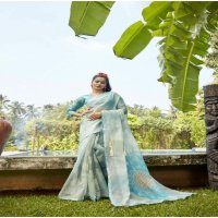 triveni phooljhadi vol 10 abstract printed organza saree online