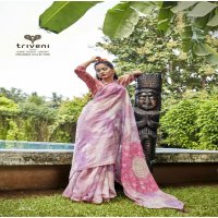 triveni phooljhadi vol 10 abstract printed organza saree online
