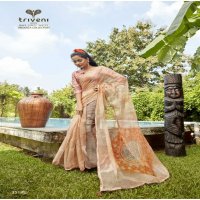 triveni phooljhadi vol 10 abstract printed organza saree online