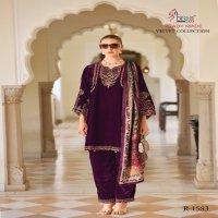 Shree Fabs R-1583 Wholesale 11000 Velvet Readymade Indian Pakistani Salwar Suits