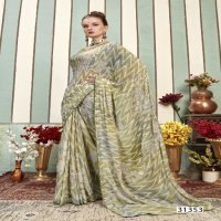 Vallabhi Vedangna Wholesale Georgette Zigzag Print Ethnic Sarees