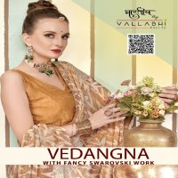 Vallabhi Vedangna Wholesale Georgette Zigzag Print Ethnic Sarees