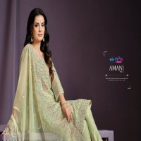 Vipul Amani Vol-2 Wholesale Twinkle Chiffon Lucknowi Work Straight Salwar Suits