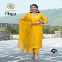 Passion Tree Mayra Vol-1 Wholesale Roman Silk Straight Kurti With Pant And Dupatta