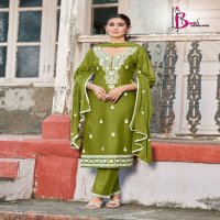 Bhavi Status Vol-3 Wholesale Reyon With Work Top With Pant And Dupatta