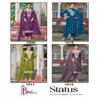 Bhavi Status Vol-3 Wholesale Reyon With Work Top With Pant And Dupatta