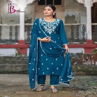 Bhavi Status Vol-3 Wholesale Reyon With Work Top With Pant And Dupatta