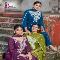 Bhavi Status Vol-3 Wholesale Reyon With Work Top With Pant And Dupatta