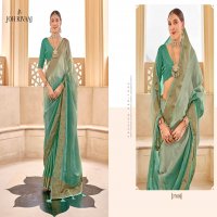 joh rivaaj jarokha exclusive soft silk saree with lucknowi work blouse