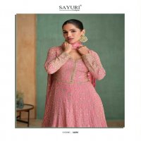 sayuri designer arzoo embroidery work georgette readymade gown set collection