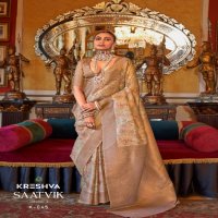 kreshva saatvik vol 4 party wear digital printed tusser silk saree