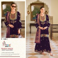 Shree Fabs R-1588 Wholesale Readymade Velvet Indian Pakistani Salwar Suits