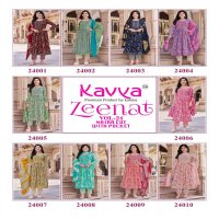 zeenat vol 24 by kavya nayra cut capsule print readymade trendy suits
