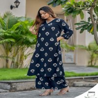 sulekha by mittoo unique style print rayon readymade kurti with pant