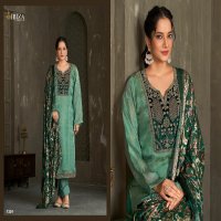 Ibiza Royal Wholesale Pure Morroco Silk With Velvet Winter Salwar Suits