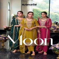 moon by zaveri embroidery work organza readymade trendy suits